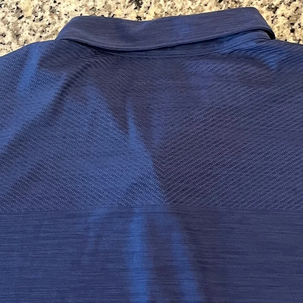 Tommy Bahama Polo Shirt Mens XXL Navy Island Zone Palm Coast Performance